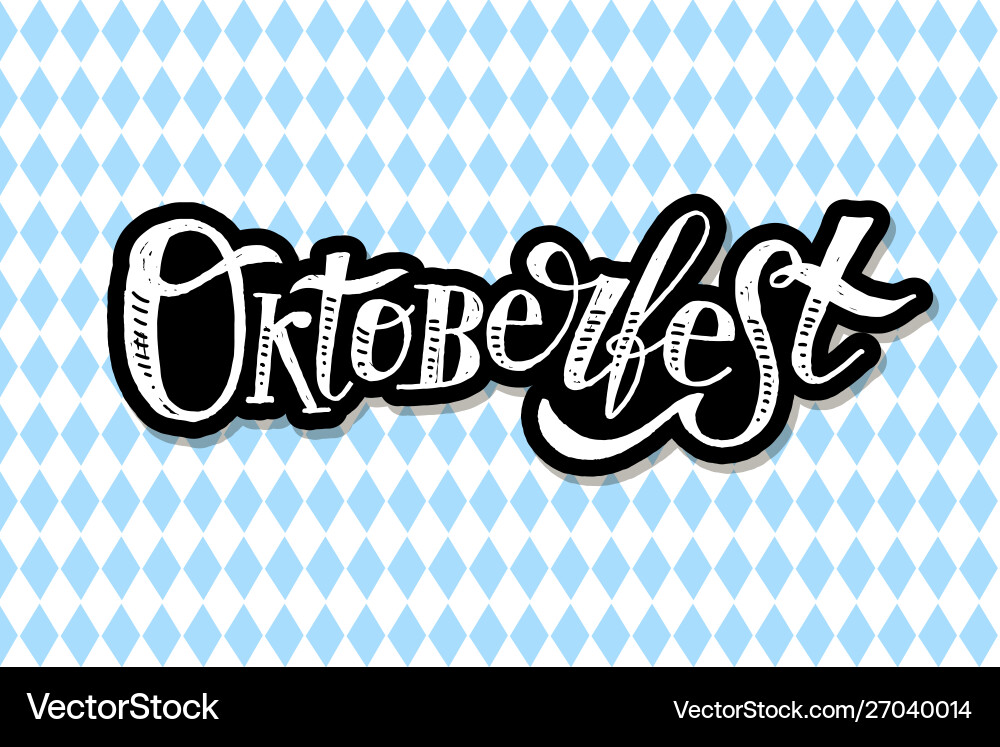Oktoberfest Schriftzug Kalligraphie Pinseltext Oktoberfest Schriftzug Kalligraphie Pinseltext vektorbild