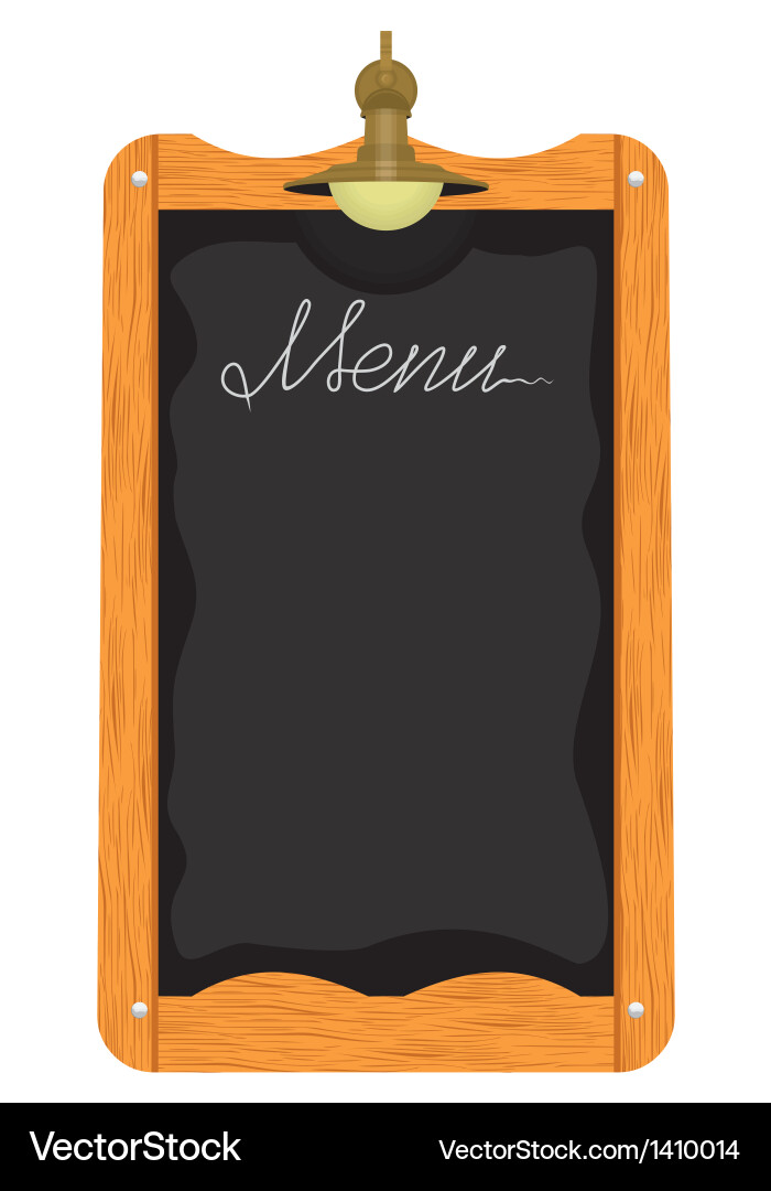 Outdoor Menu Board Vector Image