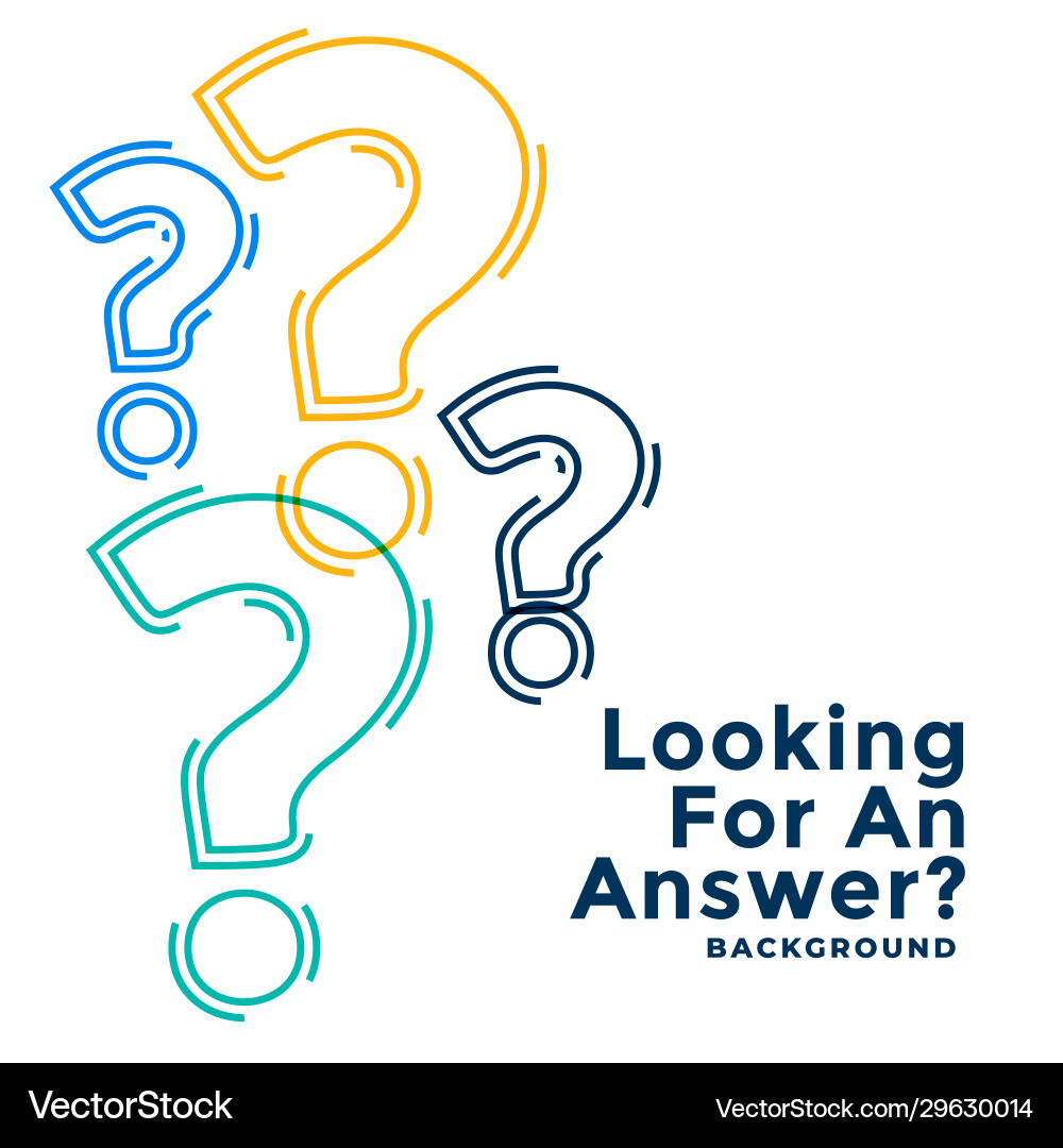 Question Mark Support Template Royalty Free Vector Image
