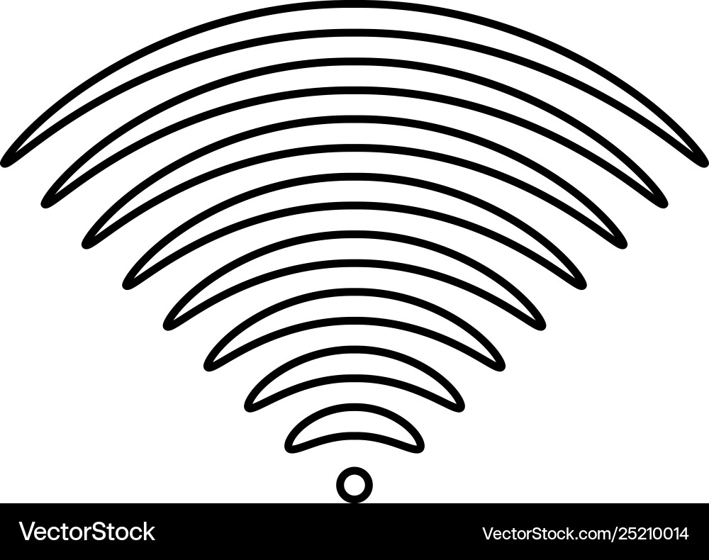 Radio wave sound signal one dirrection Vector Image