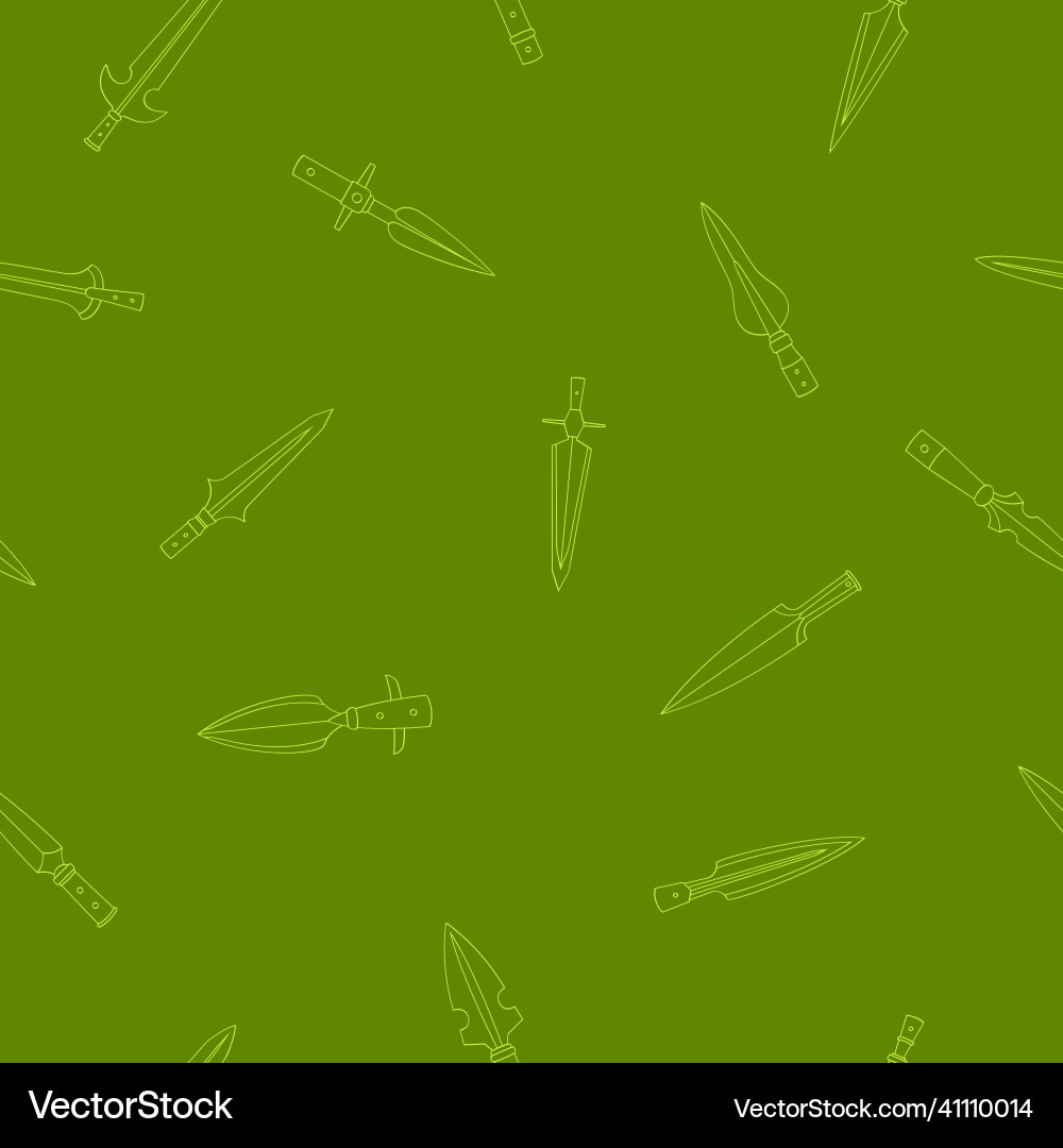 Seamless pattern with ancient spearheads vector image