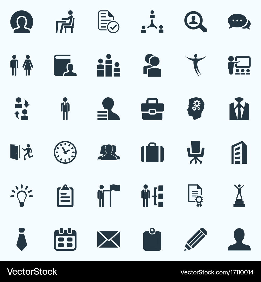 Set of simple resources icons vector image