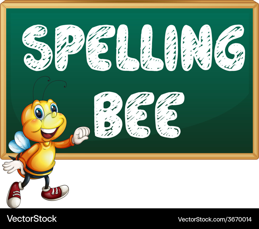 Spelling Bee with Bee vector image