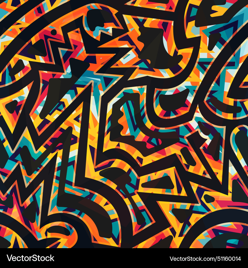 Tribal bright geometric seamless pattern Vector Image