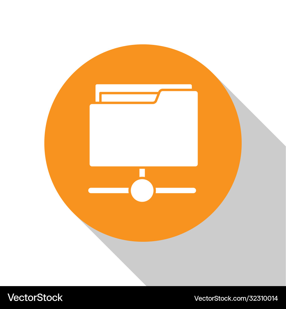 White ftp folder icon isolated on background White ftp folder icon isolated on background vector image