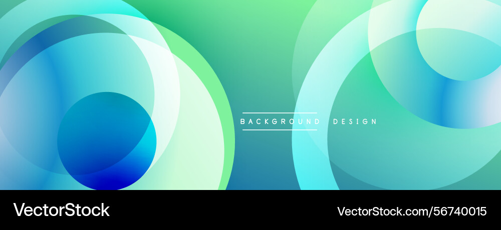 Abstract circles overlap creating vibrant teal Abstract circles overlap creating vibrant teal vector image