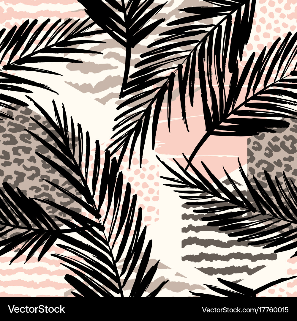 Abstract seamless pattern with animal print vector image
