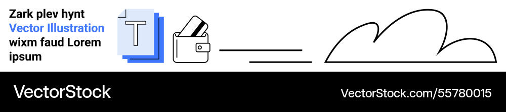 Digital text processing with cloud storage Vector Image