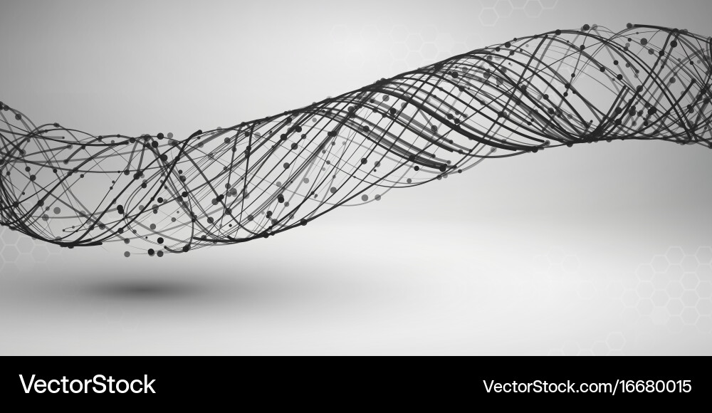Dynamic Swirl with Connected Lines vector image
