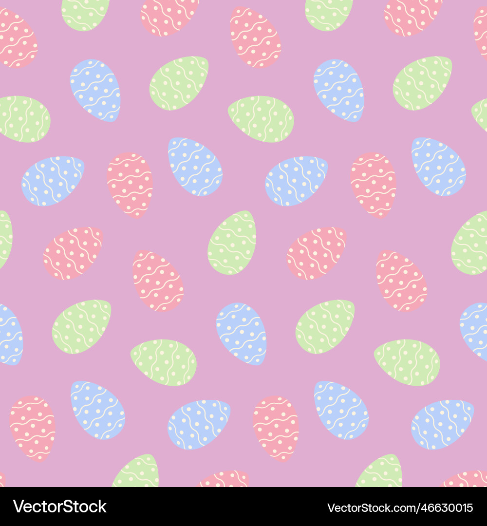Easter seamless pattern with patterned eggs Easter seamless pattern with patterned eggs Vector Image