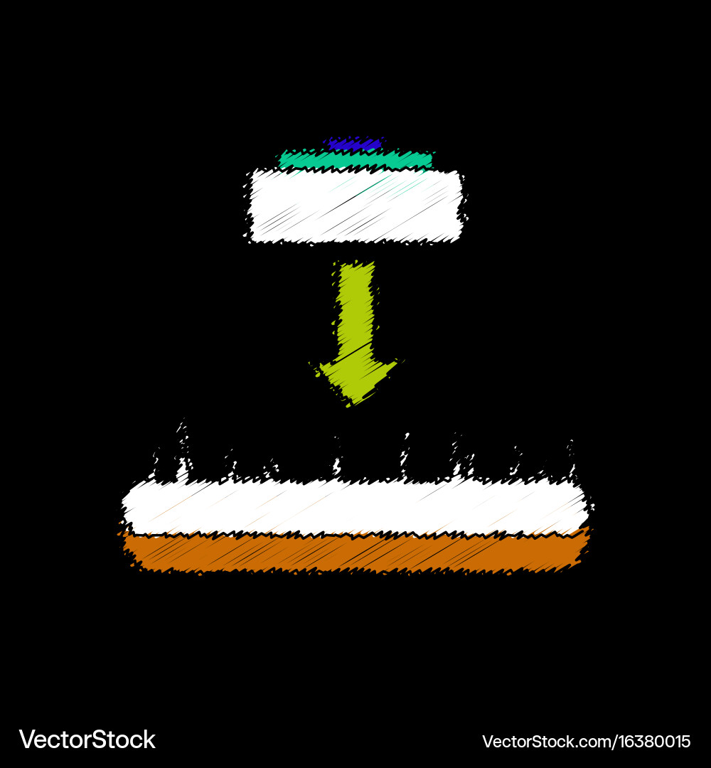 Flat shading style icon lay a mine Vector Image