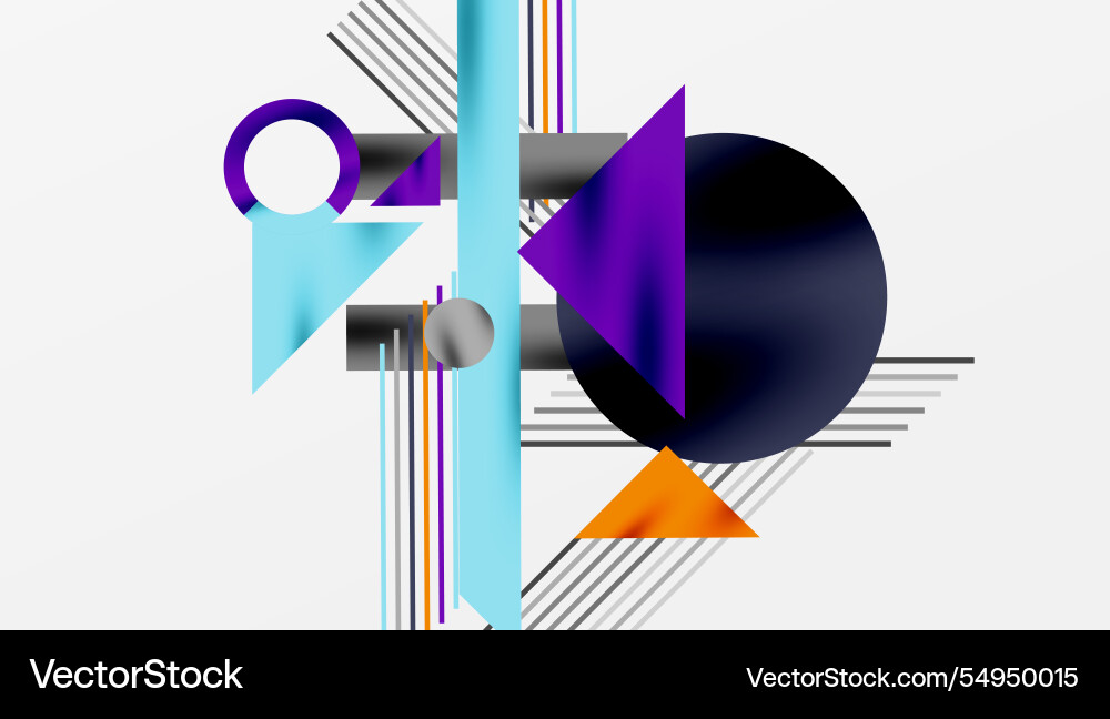 Geometric background showcasing sharp lines vector image
