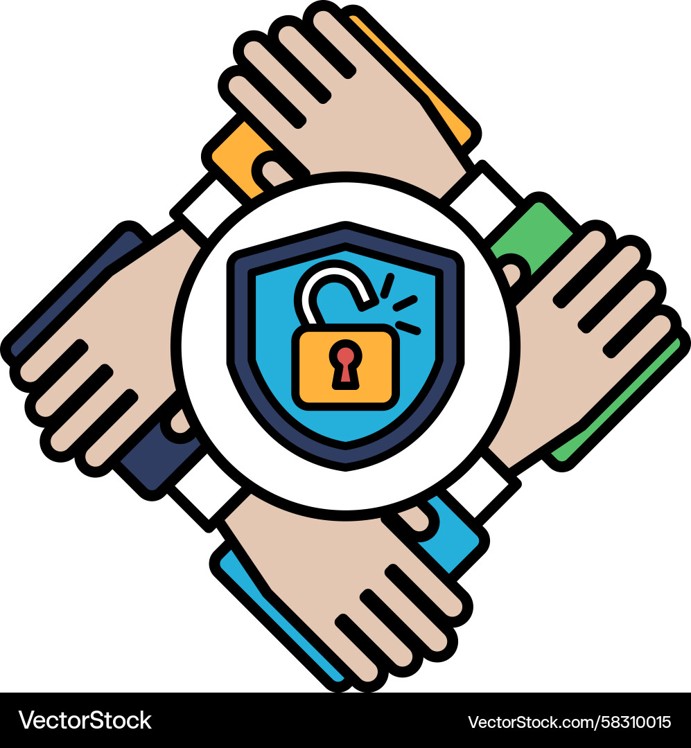 Group Protection Unity Vector Image