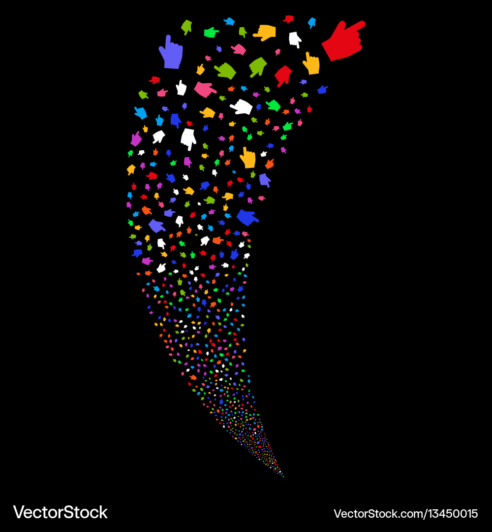 Index finger random stream Index finger random stream vector image