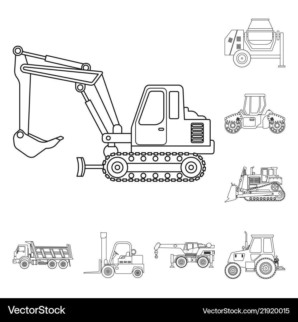 Isolated object of build and construction sign vector image