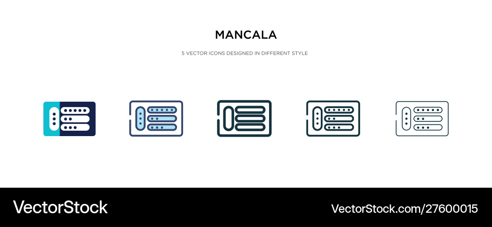 Mancala icon in different style two colored vector image
