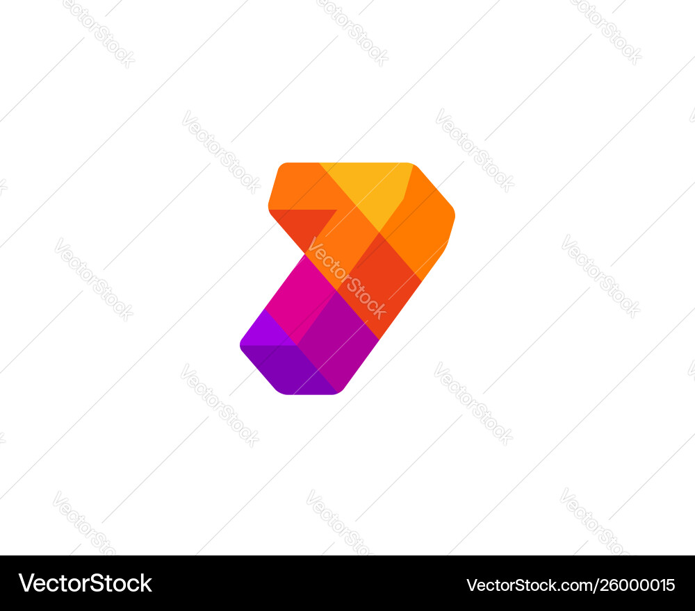 Nummer 7 Logo-Symbol-Designvorlagenelemente Nummer 7 Logo-Symbol-Designvorlagenelemente vektorbild