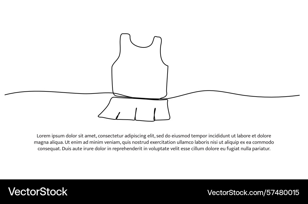 One line of overalls abstract minimal continuous Vector Image
