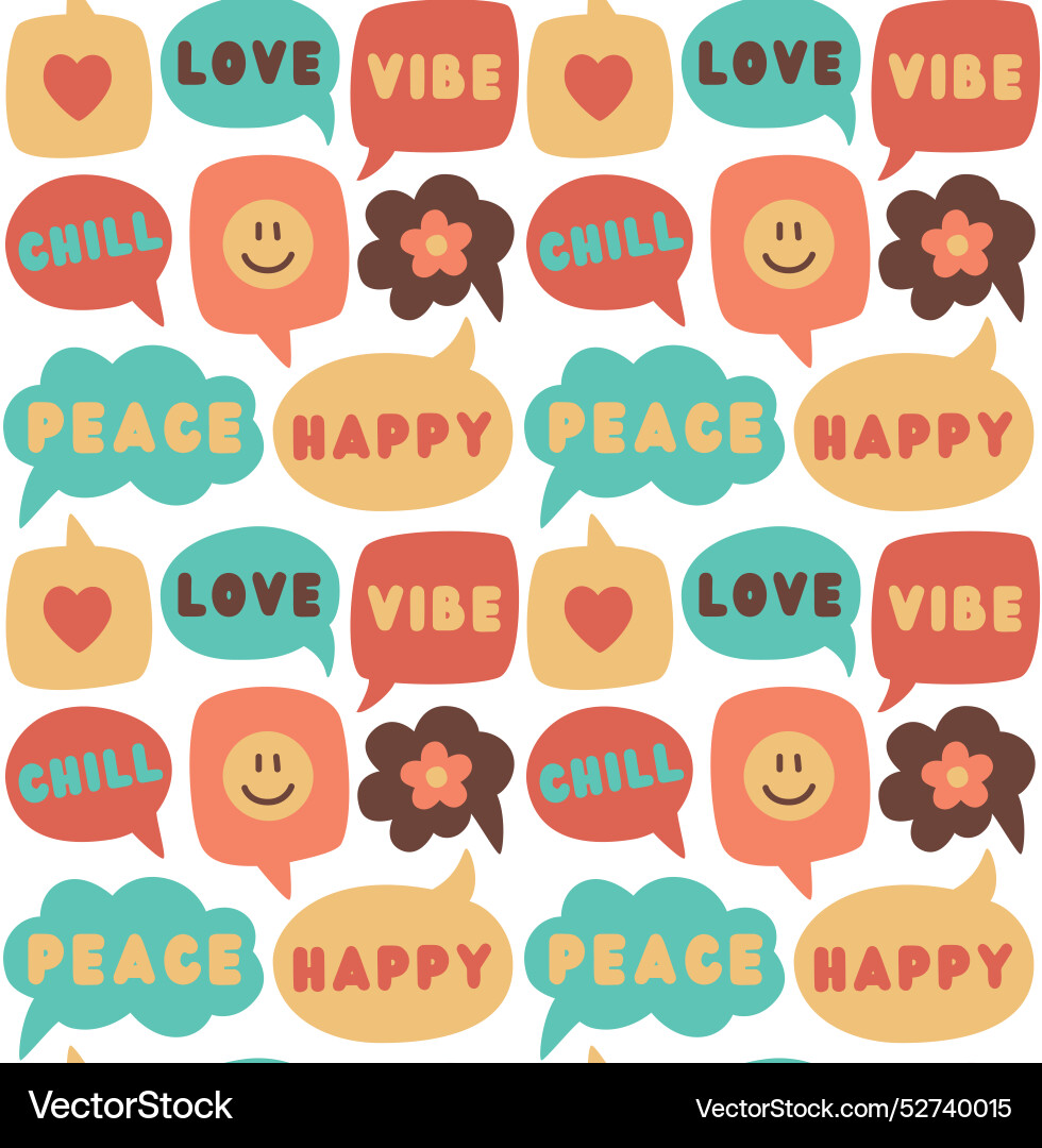 Pattern of different shape speech bubbles Vector Image