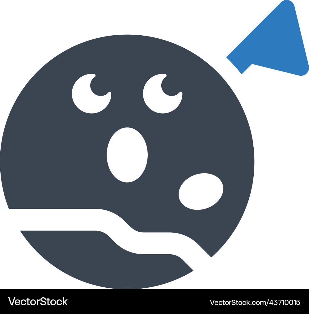 Planet landing flag icon Vector Image