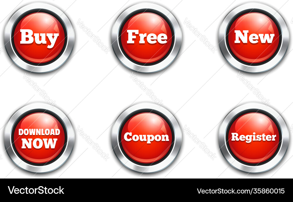 Red buttons Red buttons vector image