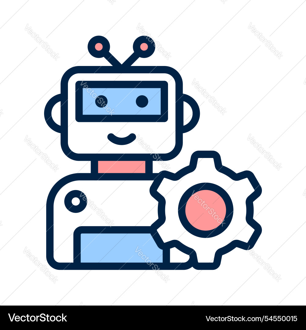 Robot setting Vector Image