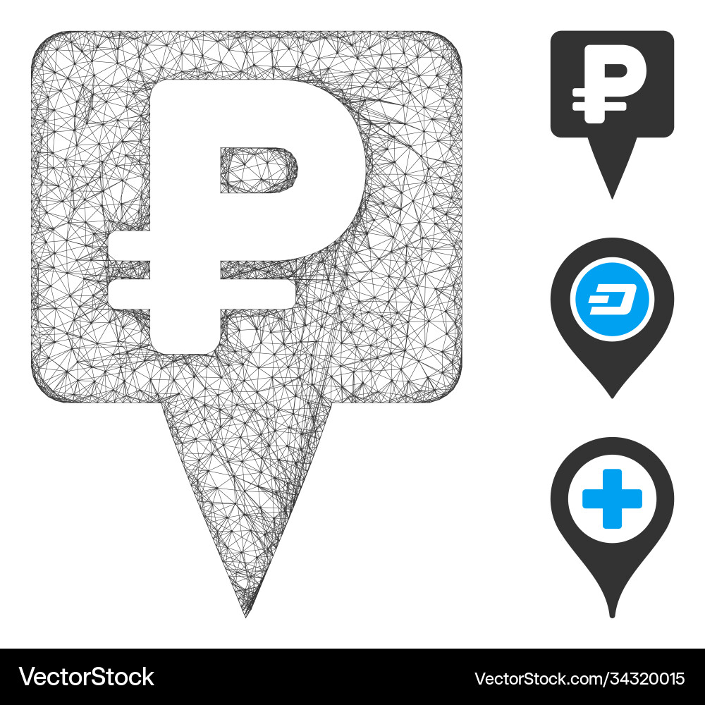 Rouble mappointer polygonale Netz Rouble mappointer polygonale Netz vektorbild