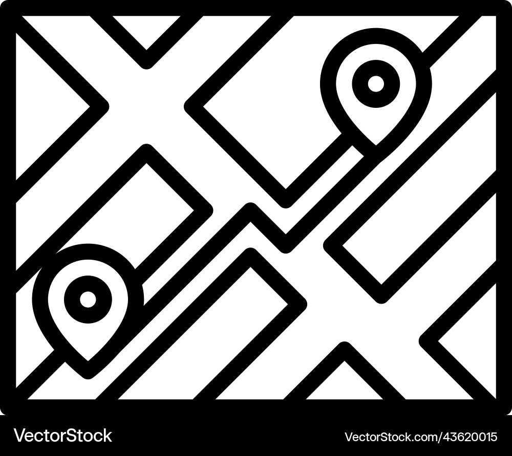 Route icon location map and navigation Vector Image