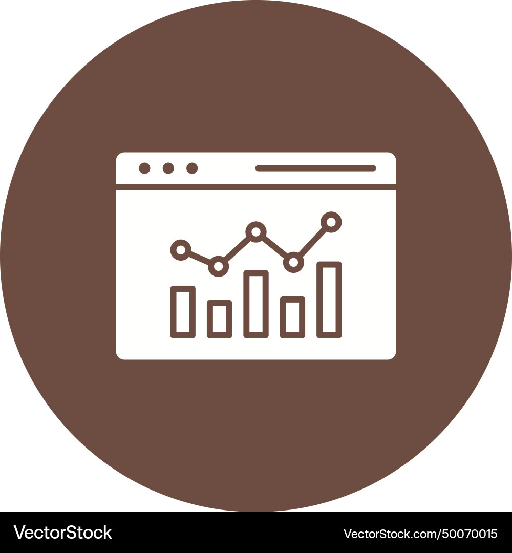 Web page statistics icon image vector image