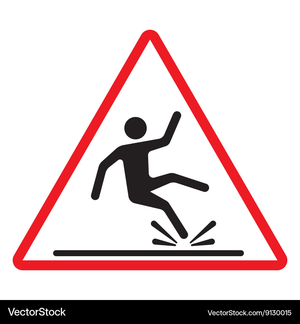 Wet Floor Caution Sign Vector Image