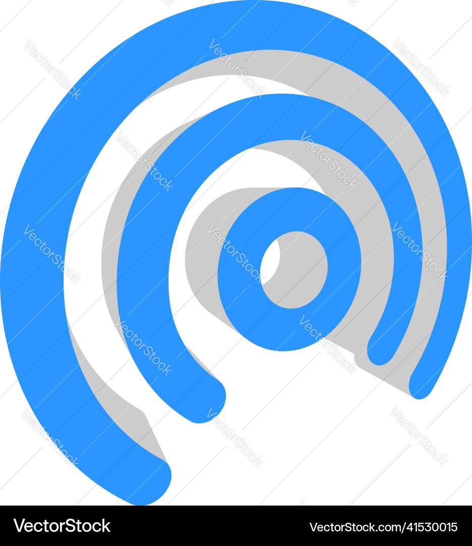 Wireless cordless signal internet wifi shape icon Vector Image