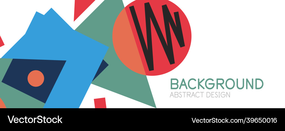 Abstract background blocks lines triangles vector image