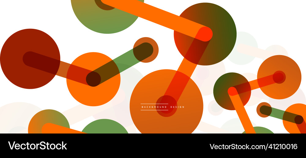 Abstract background round dots connected by lines Vector Image