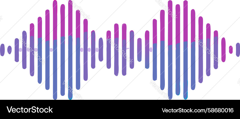Abstract vertical bar waveform digital data Vector Image