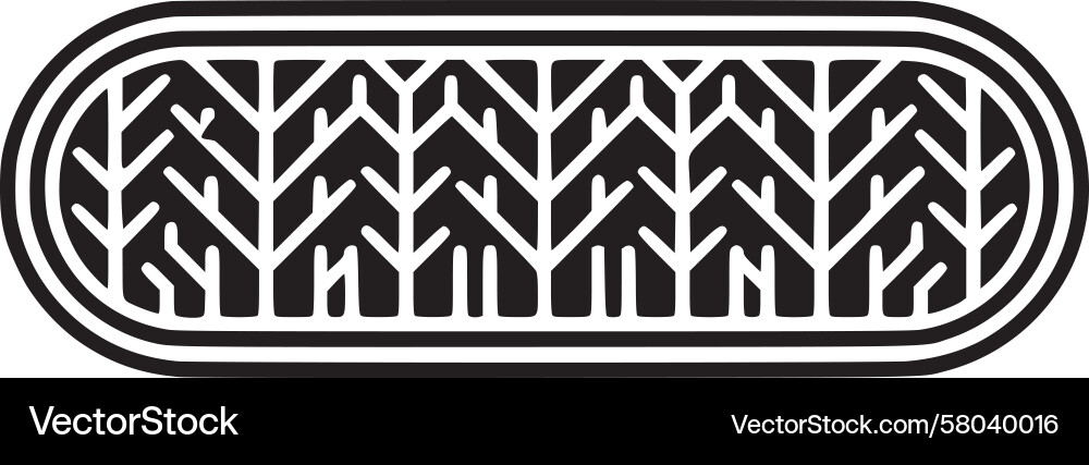 Botanical Linear Tree Pattern Vector Image