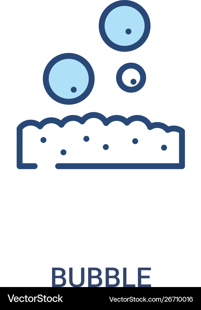Bubble concept 2 colored icon simple line element Bubble concept 2 colored icon simple line element vector image