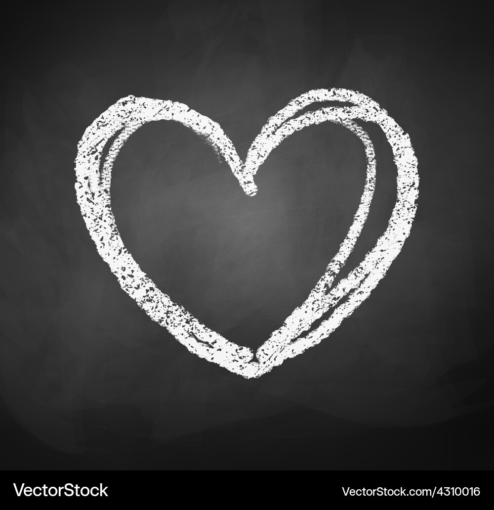 Chalkboard drawing of heart