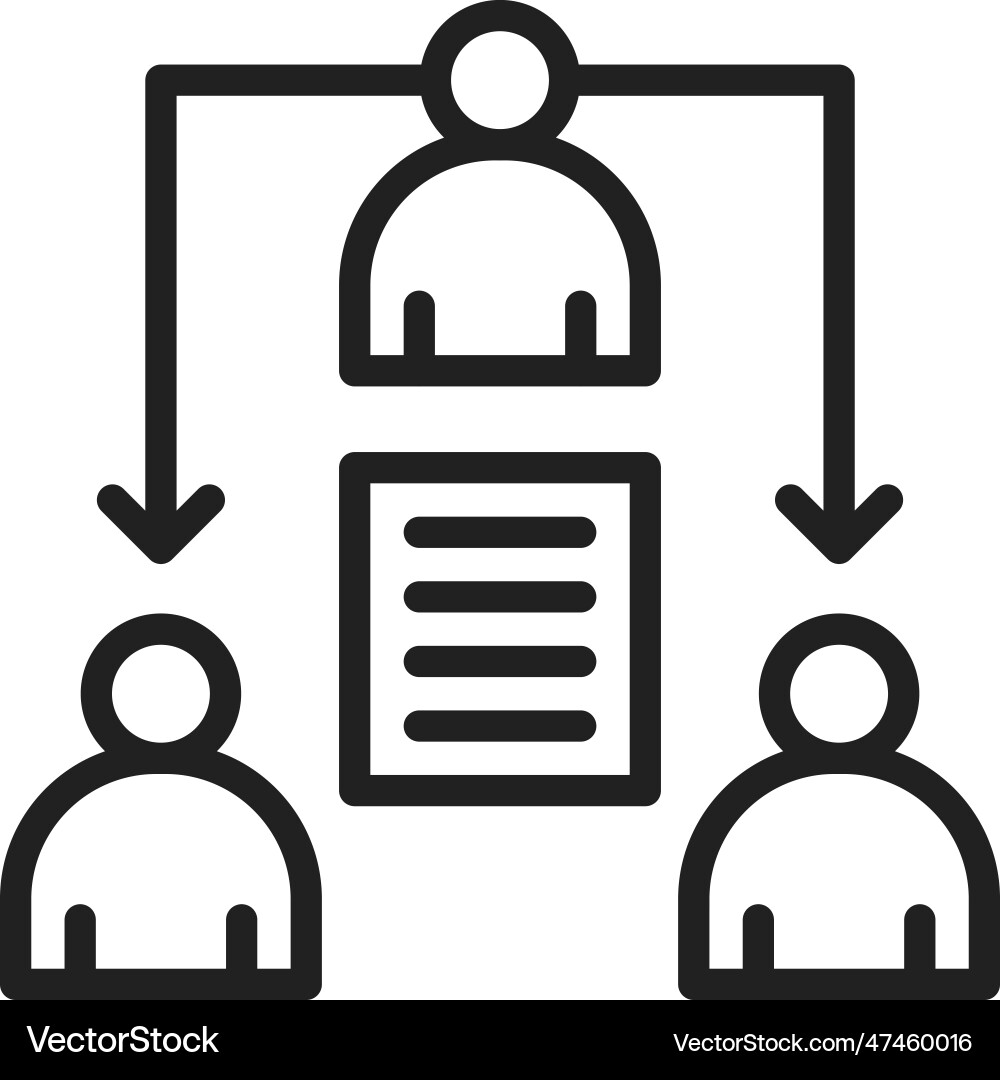 Delegating task icon image vector image