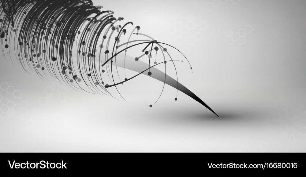Dynamic Swirl with Connected Lines vector image