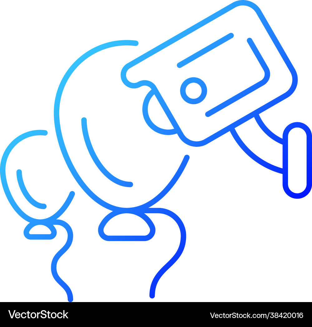 Event security with wireless camera gradient Event security with wireless camera gradient vector image