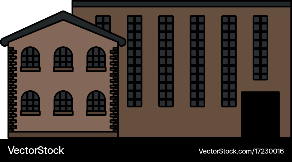 Factory building icon image Vector Image