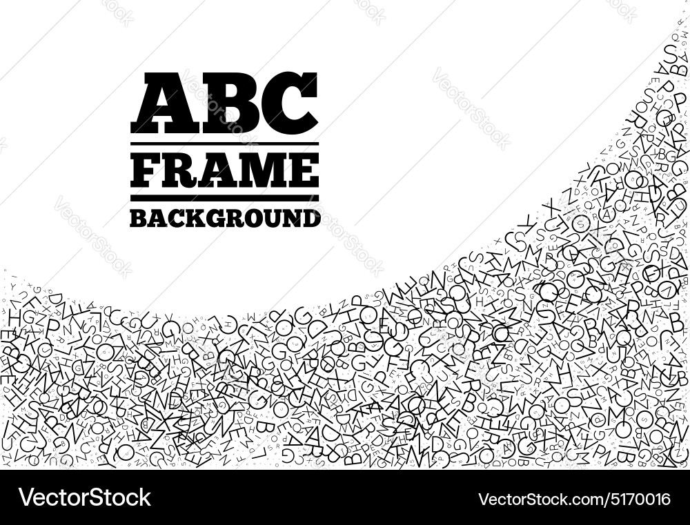 Frame created from the letters of different sizes vector image