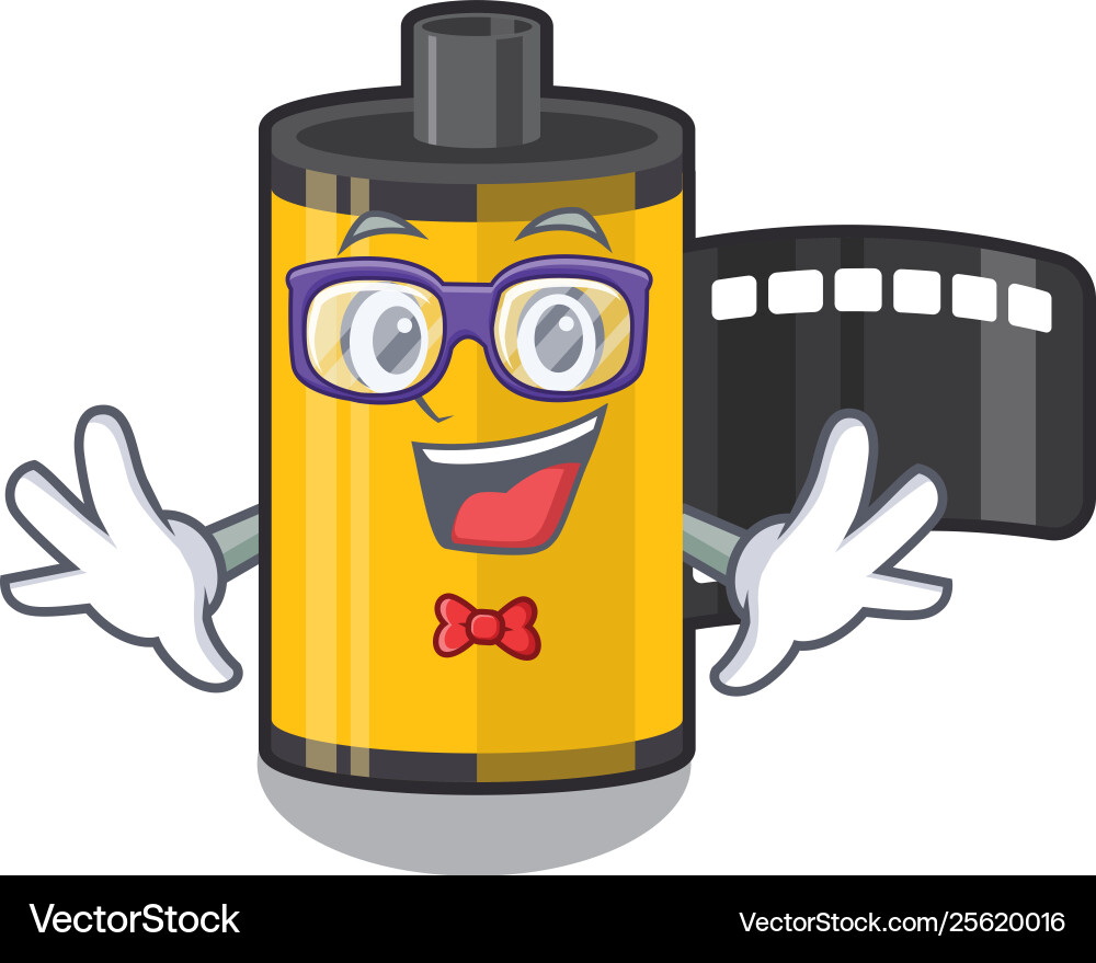 Geek camera roll isolated with character vector image