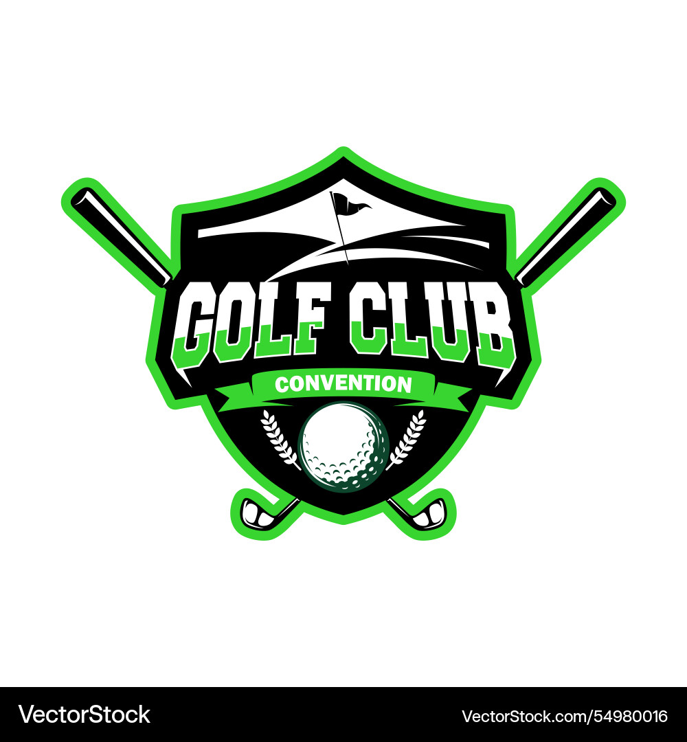 Golf Club Logo Design Golf Club Logo Design vektorbild