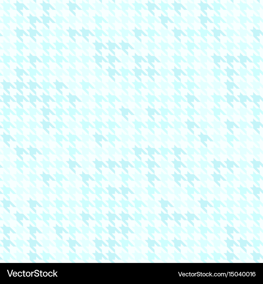 Houndstooth pattern cyan seamless background Vector Image