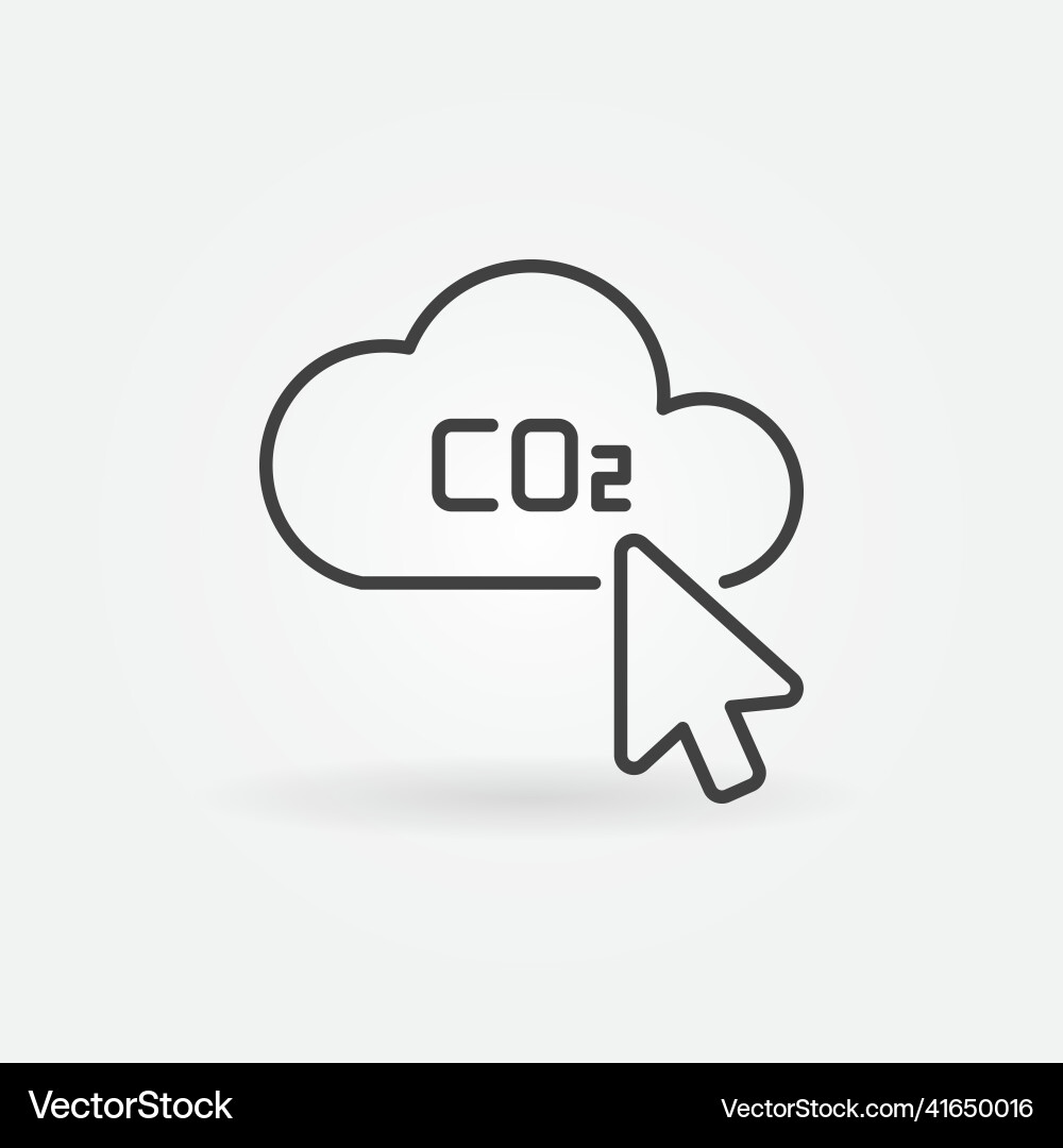 Mouse click on carbon dioxide line concept Mouse click on carbon dioxide line concept vector image