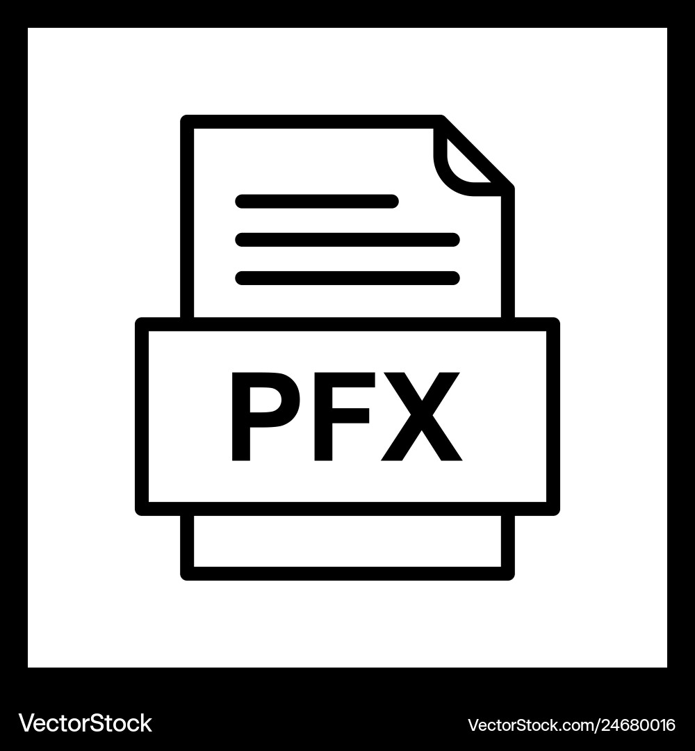 Pfx file document icon Vector Image