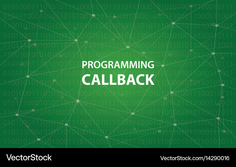 Programming callback concept white vector image