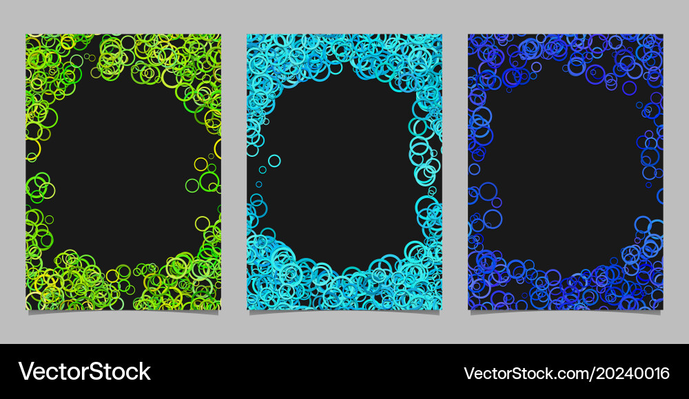 Random circle background round brochure border vector image