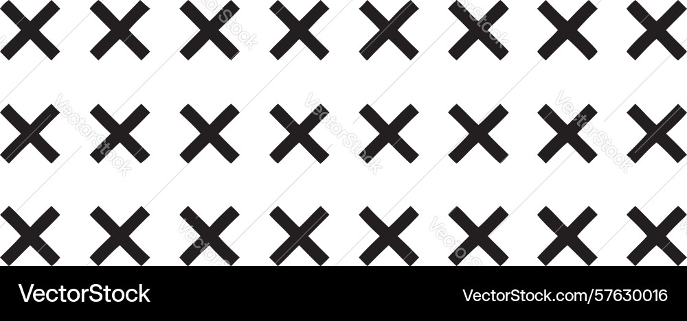 Repeating x marks pattern design generative ai vector image